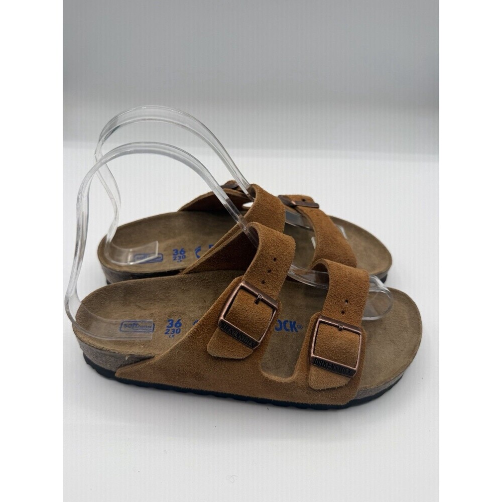 Birkenstock Arizona Sandals Women Suede Leather Mink Shoes Comfort Size 5 US New
